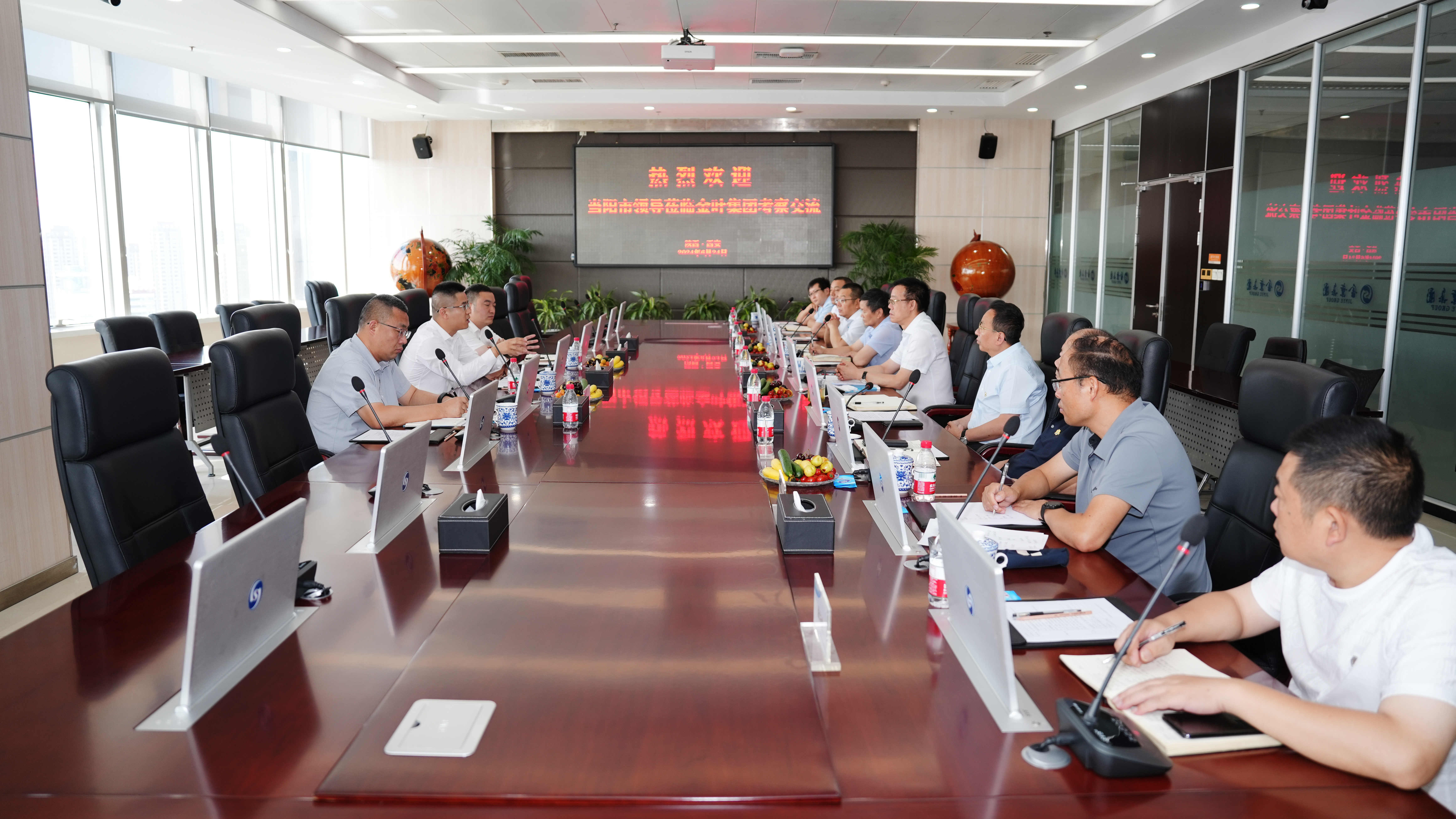 “金葉燦燦 一路向陽”——當(dāng)陽市委常委、副市長丁雙全一行蒞臨集團公司考察交流